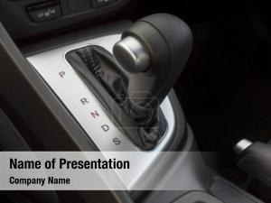 Car and Gearstick PowerPoint Template