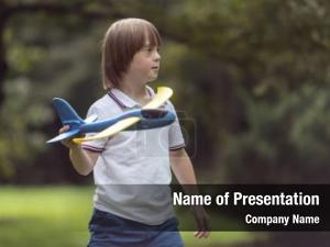 Mentally Challenged Boy PowerPoint Template