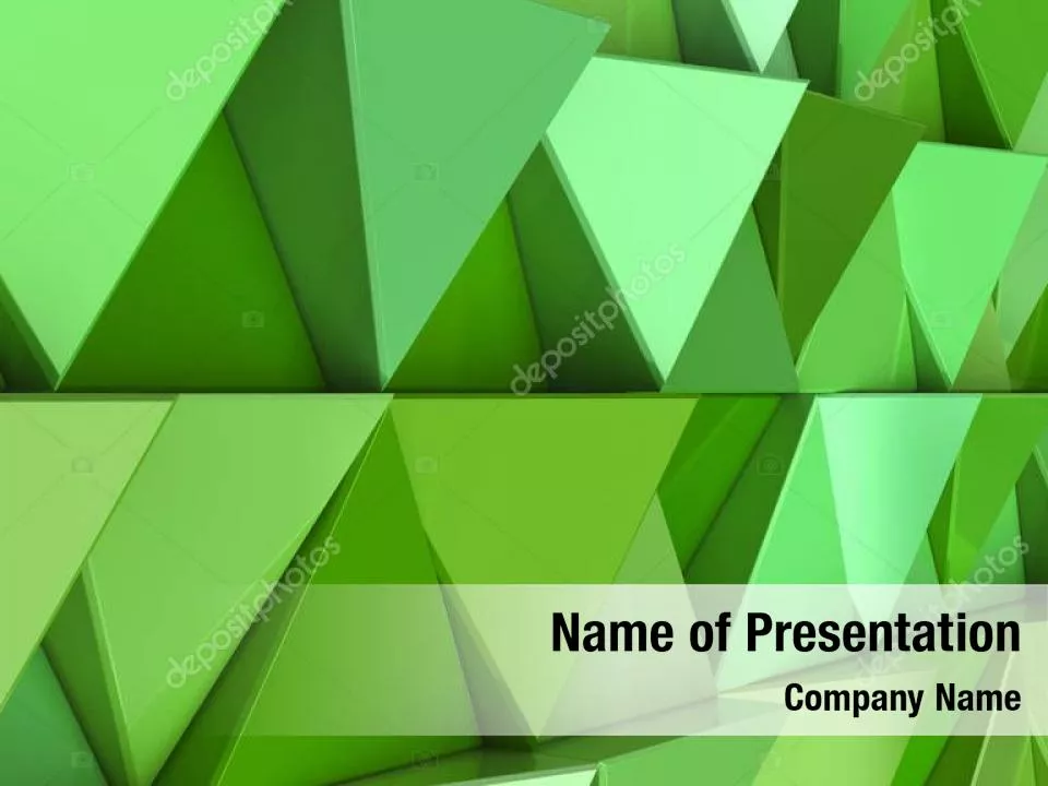 Abstract Green Triangle Background