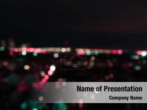 City Blur Background PowerPoint Template