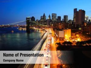 Night City Light PowerPoint Template