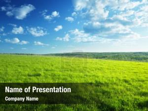 Grass field spring forest  PowerPoint Template