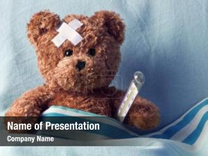 Wounded Teddy Bear PowerPoint Template